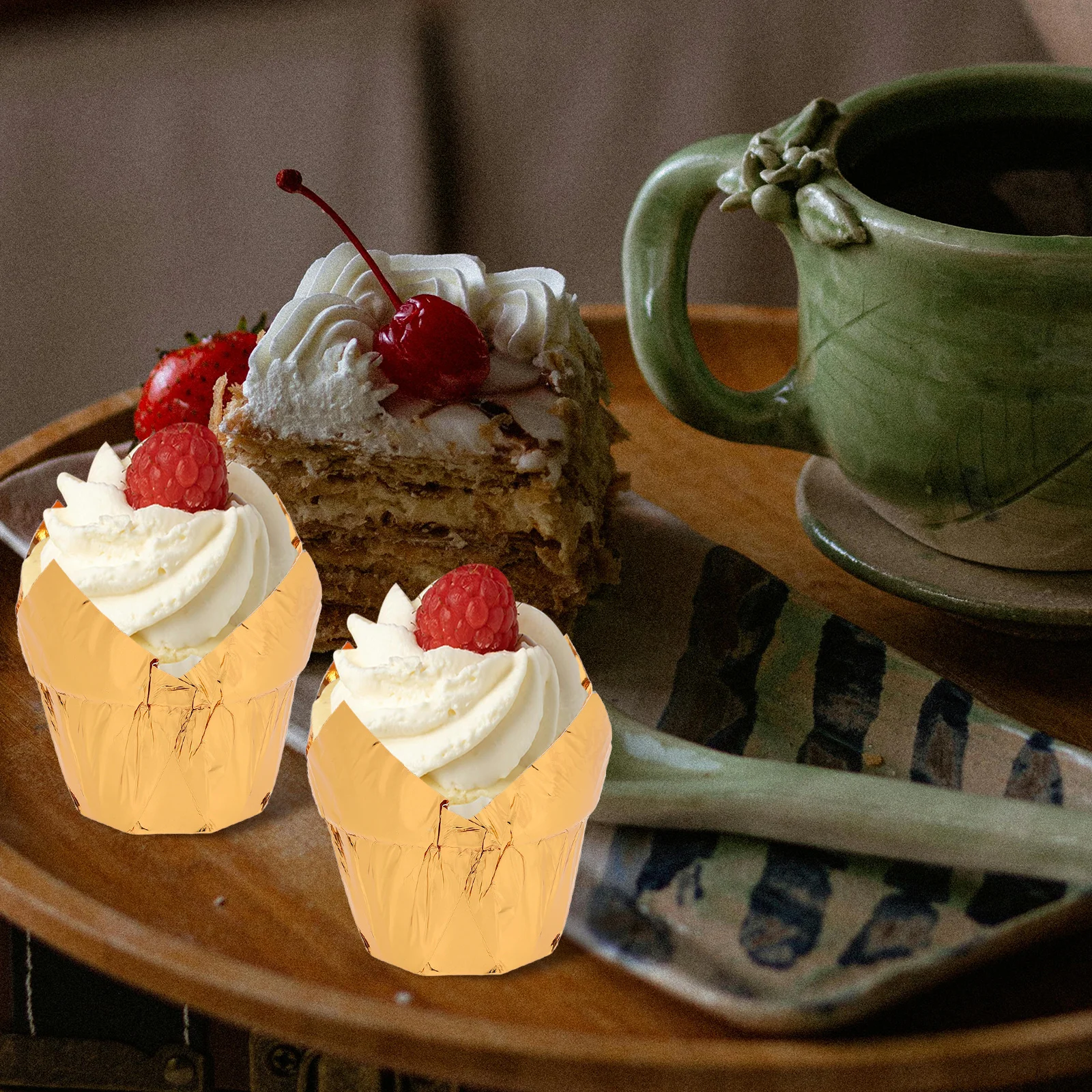 50Pcs Tulip Cupcake Liners Aluminum Foil Baking Cups Halloween Christmas Elegant Muffin Wrappers Mini Tulip Cupcake Liners
50Pcs Tulip Cupcake Liners Aluminum Foil Baking Cups Halloween Christmas Elegant Muffin Wrappers Mini Tulip Cupcake Liners