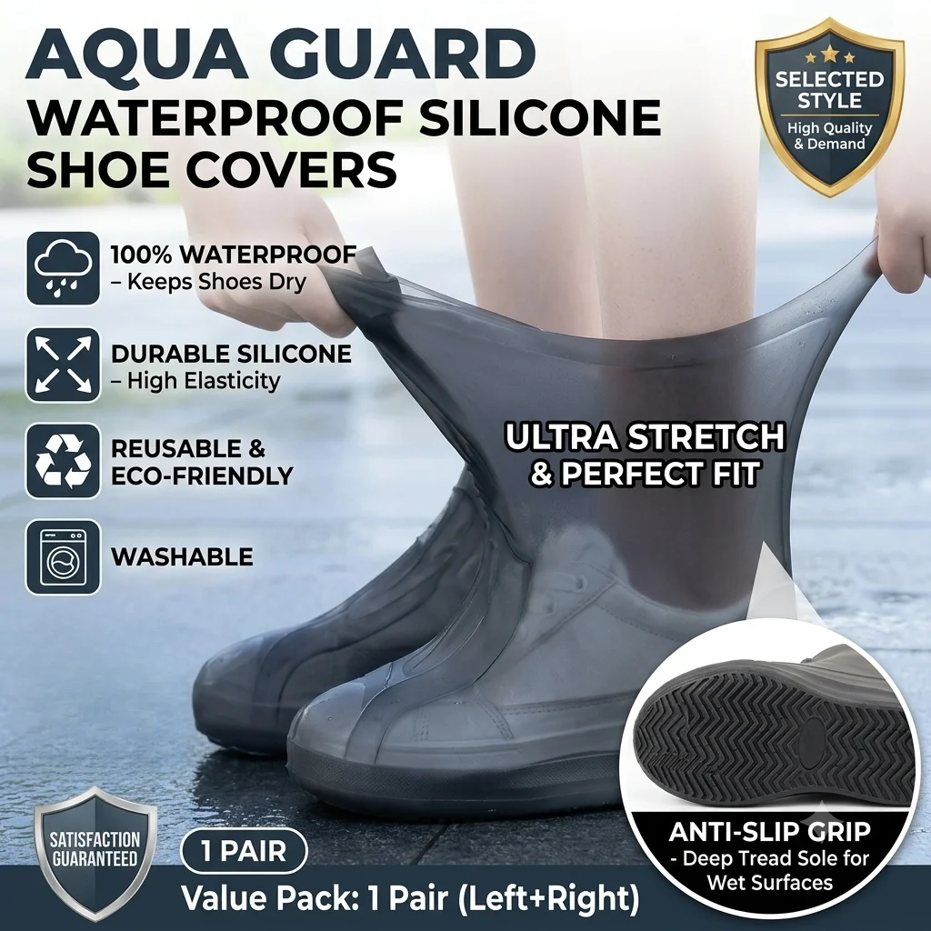 Waterproof Shoe Covers Silicone Anti Slip Rain Boots Overshoes Washable Reusable Rubber Protective Gear For Outdoor 1 Pair
Waterproof Shoe Covers Silicone Anti Slip Rain Boots Overshoes Washable Reusable Rubber Protective Gear For Outdoor 1 Pair
