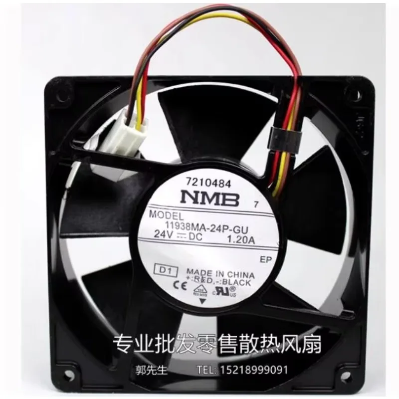 NMB 11938MA-24P-GU D1 DC 24V 1.20A 120x120x38mm 4-Wire Server Cooling Fan
NMB 11938MA-24P-GU D1 DC 24V 1.20A 120x120x38mm 4-Wire Server Cooling Fan