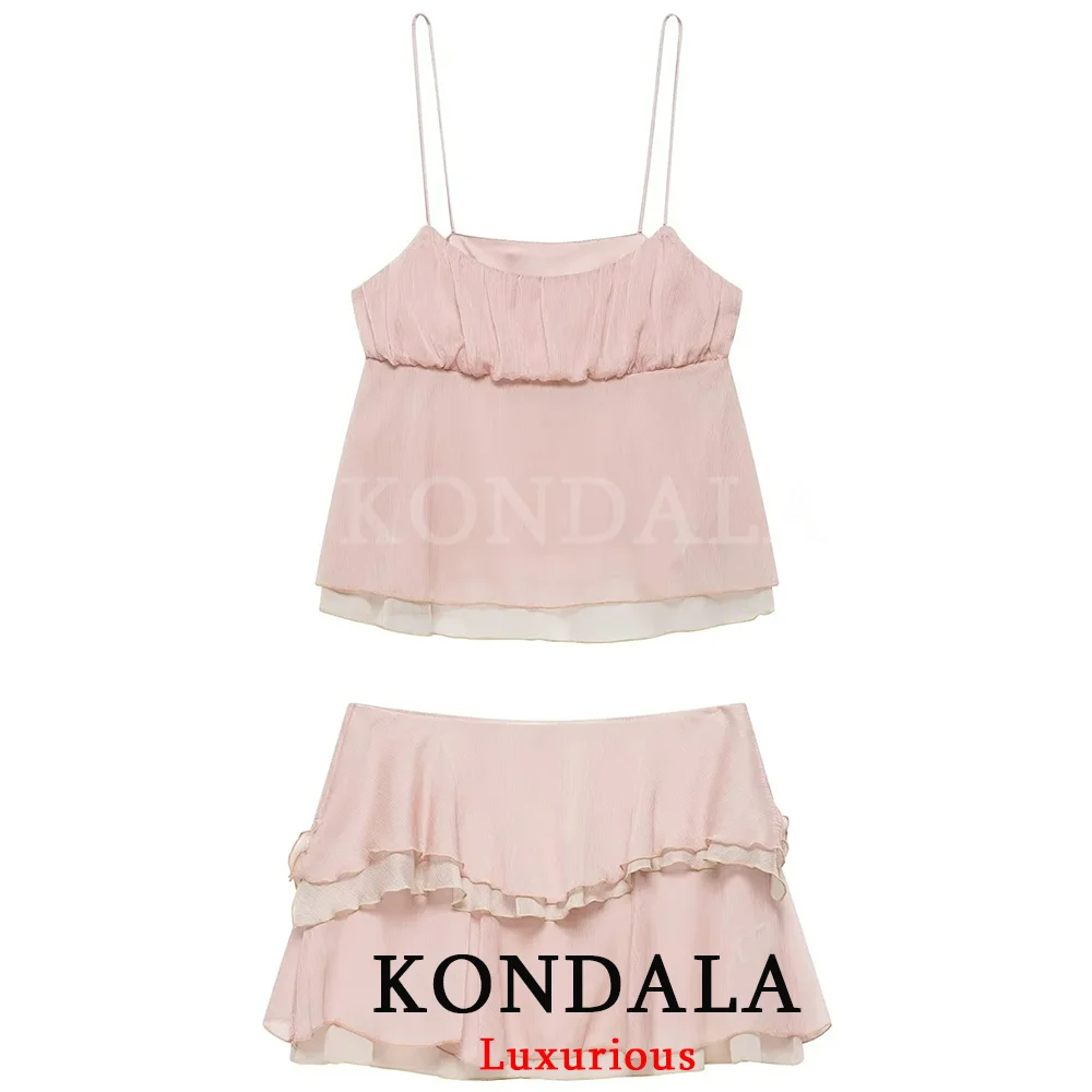 KONDALA Beach Chic Women Skirt Suit Patchwork Sleeveless Zipper Camis Top Tierred Mini Skirt Fashion 2026 Spring Summer Suit
KONDALA Beach Chic Women Skirt Suit Patchwork Sleeveless Zipper Camis Top Tierred Mini Skirt Fashion 2026 Spring Summer Suit