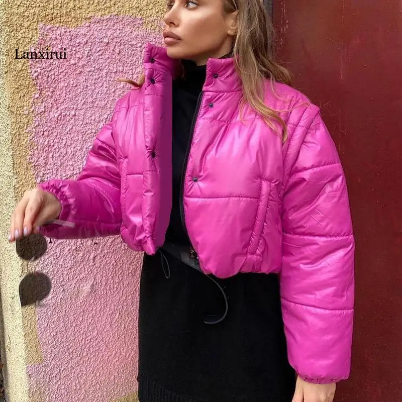 Two Wear Casual Long-sleeved Vest Jacket Women Winter and Spring Fashion New Stand-up Collar Cotton Jacket Streetwear
Two Wear Casual Long-sleeved Vest Jacket Women Winter and Spring Fashion New Stand-up Collar Cotton Jacket Streetwear