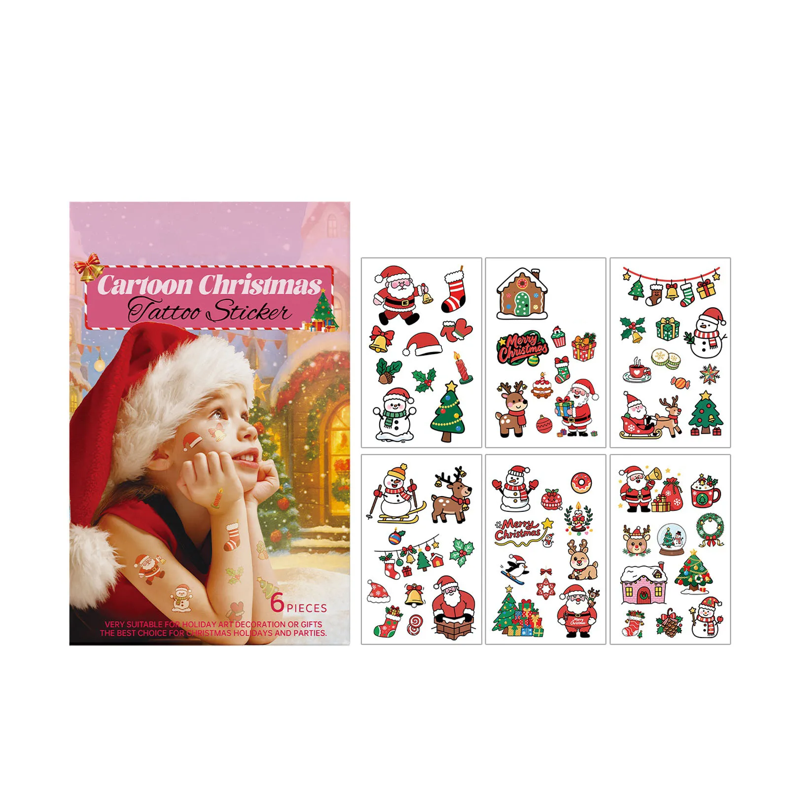 6 шт., рождественские татуировки с героями мультфильмов, временные наклейки для украшения рождественской вечеринки, водонепроницаемые временные татуировки, наклейки
6 шт., рождественские татуировки с героями мультфильмов, временные наклейки для украшения рождественской вечеринки, водонепроницаемые временные татуировки, наклейки