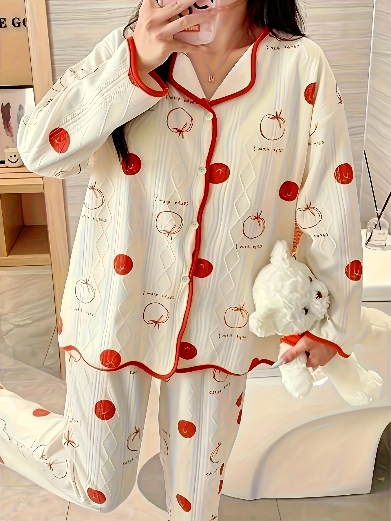 Новый женский высокоэстетичный пижамный комплект с длинными рукавами — минималистичная, ленивая и милая домашняя одежда
Новый женский высокоэстетичный пижамный комплект с длинными рукавами — минималистичная, ленивая и милая домашняя одежда