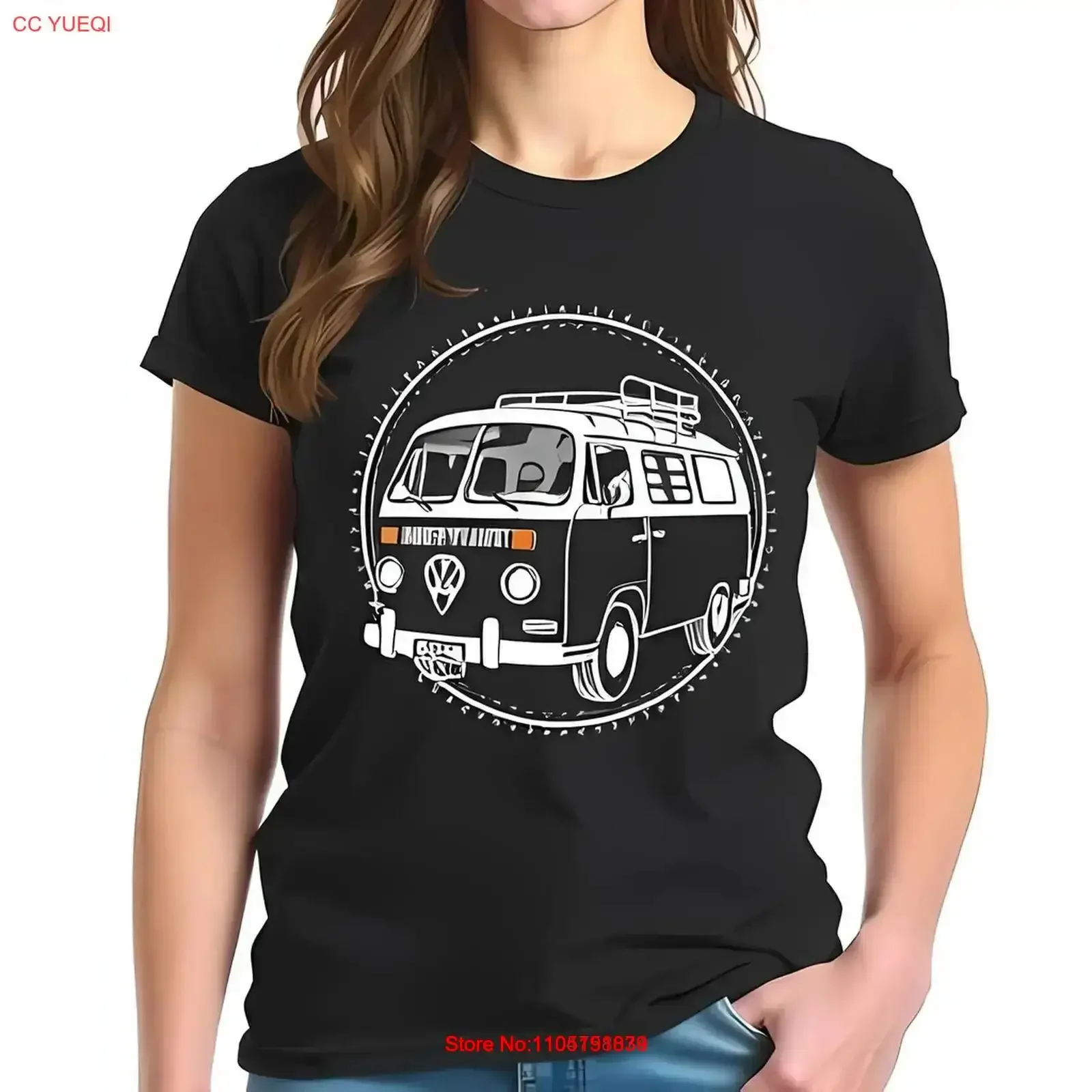Stylish Women's Black T Shirt with White Van Design Casual All cotton vintage Washed homme streetwear Soft fashion vintage
Stylish Women's Black T Shirt with White Van Design Casual All cotton vintage Washed homme streetwear Soft fashion vintage