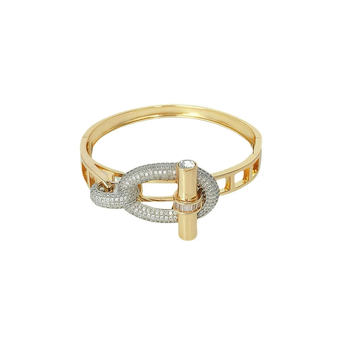 High Quality Metal and Crystal Pig Nose OT Bangle Bracelet and Double ring Jewelry Set for Women
High Quality Metal and Crystal Pig Nose OT Bangle Bracelet and Double ring Jewelry Set for Women