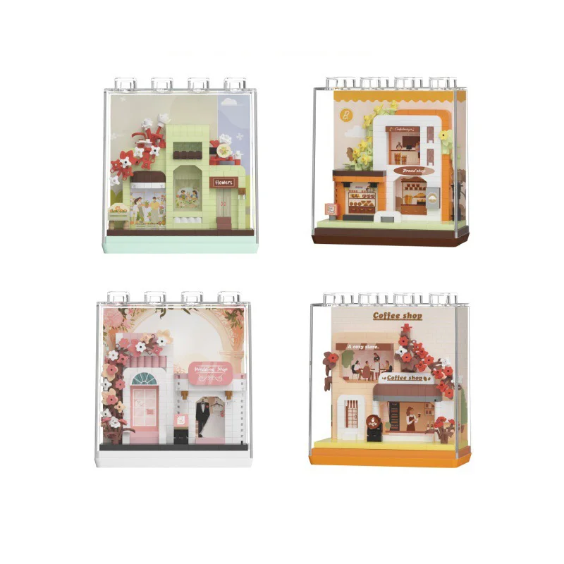 Creative City Street View Building Block Coffee Wedding Flower Bread Shop 3D Wall Brick Nanobricks Construction Toys For Gifts
Creative City Street View Building Block Coffee Wedding Flower Bread Shop 3D Wall Brick Nanobricks Construction Toys For Gifts