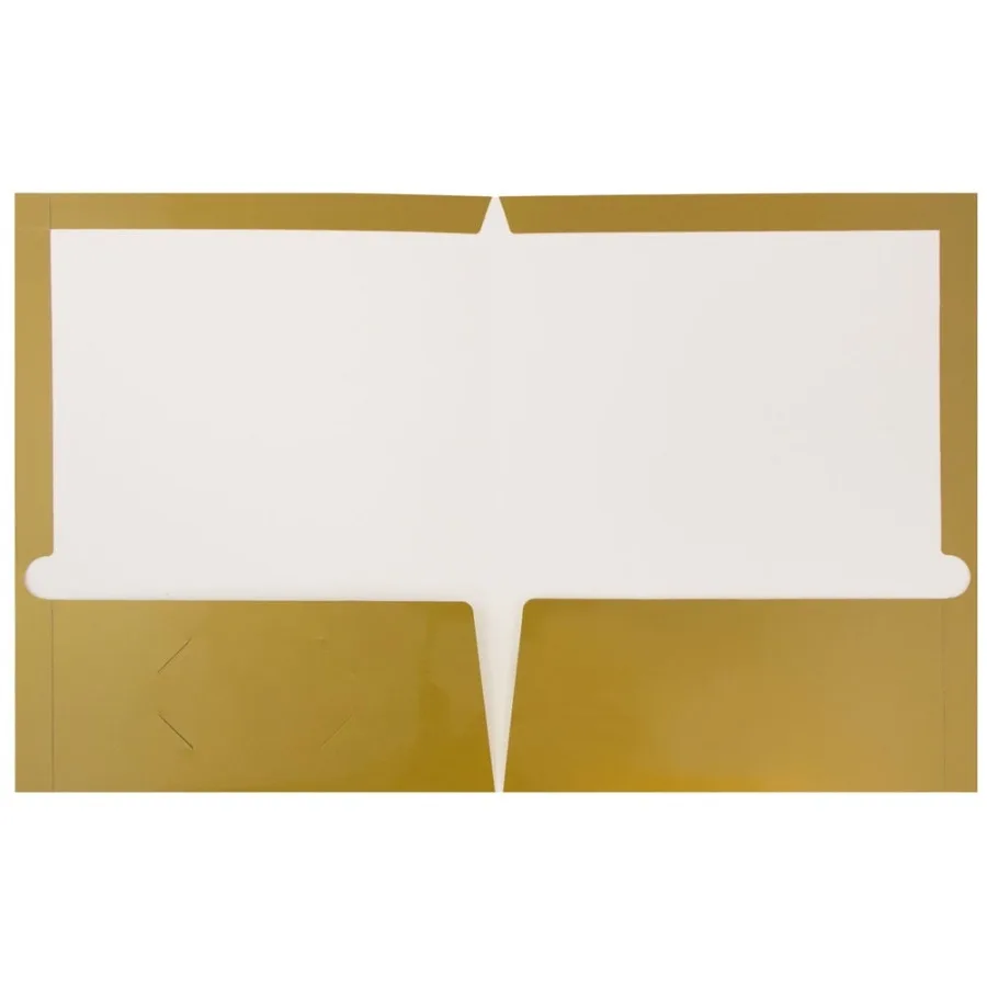 Glossy Two Pocket Folders Gold 25 per Pack
Glossy Two Pocket Folders Gold 25 per Pack