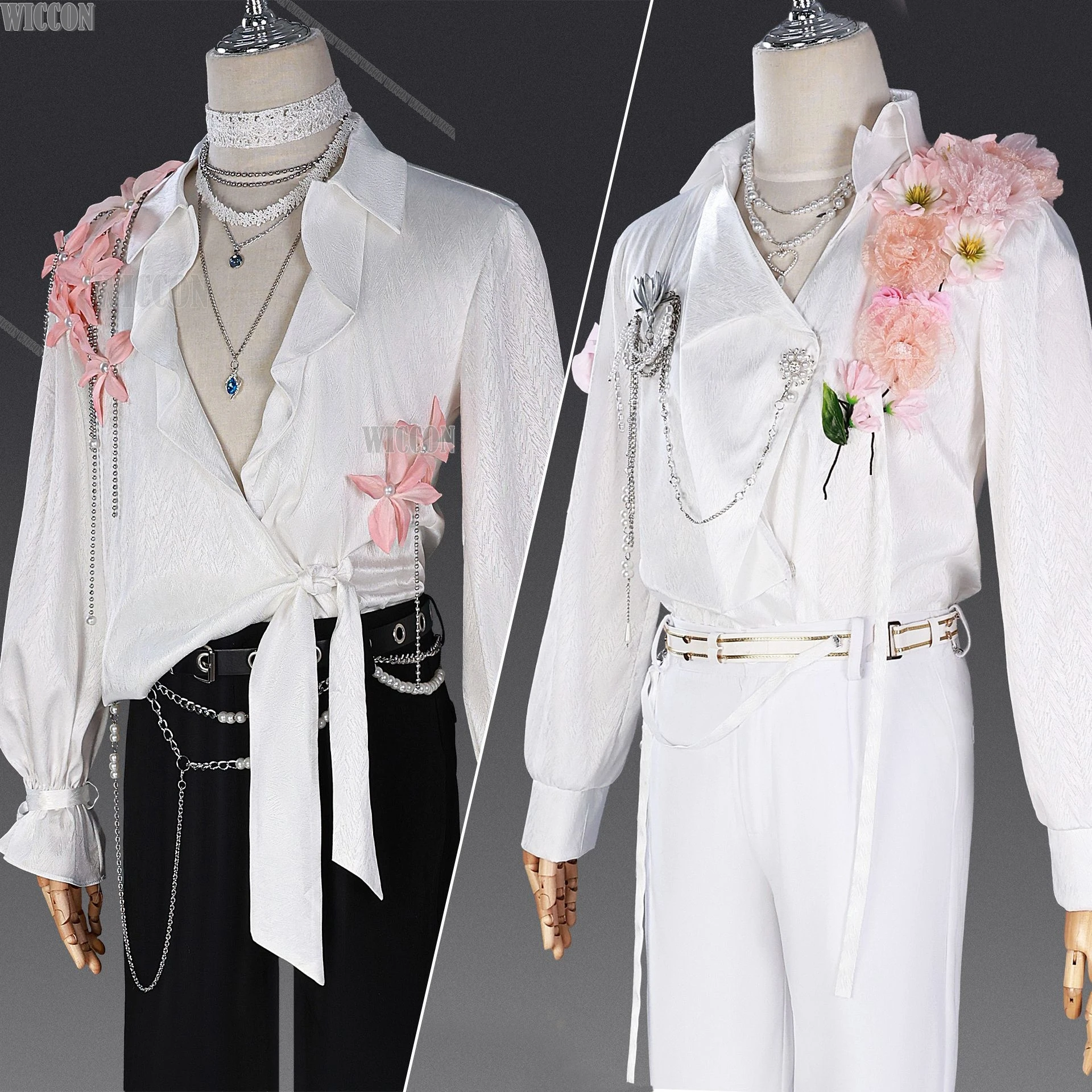 Caleb Zayne Rafayel Cosplay Blouse Spring and Flower Outfit Top Game Love And Deepspace Man White Suit Comic CON Couple Outfit
Caleb Zayne Rafayel Cosplay Blouse Spring and Flower Outfit Top Game Love And Deepspace Man White Suit Comic CON Couple Outfit