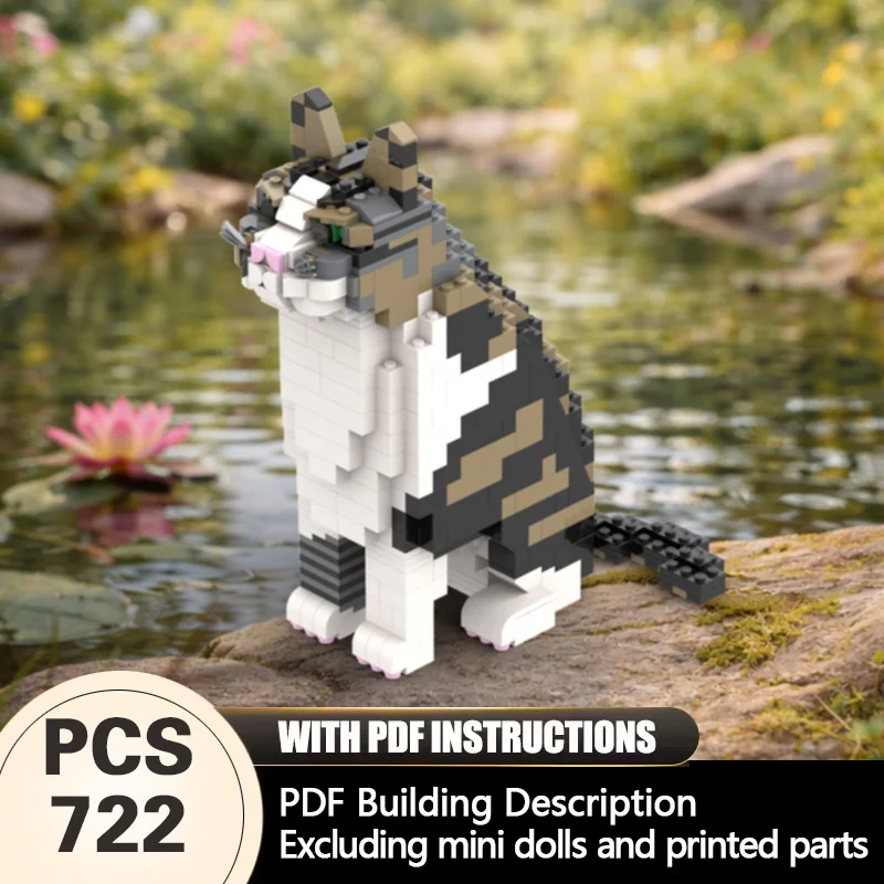 Creators Animal Series Model MOC Building Bricks Brown Tabby & White Cat Modular Technology Gifts Holiday Assemble Children Toys
Creators Animal Series Model MOC Building Bricks Brown Tabby & White Cat Modular Technology Gifts Holiday Assemble Children Toys