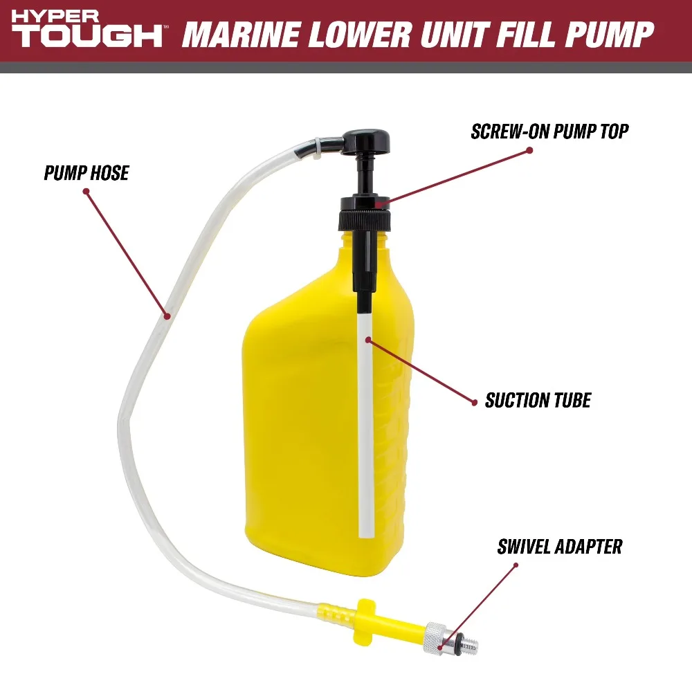 Marine Outboard Motor Lower Unit Gear Oil Pump Fill Kit for Boat Engine Maintenance and Repair
Marine Outboard Motor Lower Unit Gear Oil Pump Fill Kit for Boat Engine Maintenance and Repair