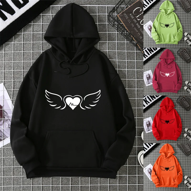 Толстовка унисекс с капюшоном и принтом крыльев и сердечек, стильная толстовка с длинными рукавами, долговечный модный топ, женская и мужская одежда CYXX342
Толстовка унисекс с капюшоном и принтом крыльев и сердечек, стильная толстовка с длинными рукавами, долговечный модный топ, женская и мужская одежда CYXX342