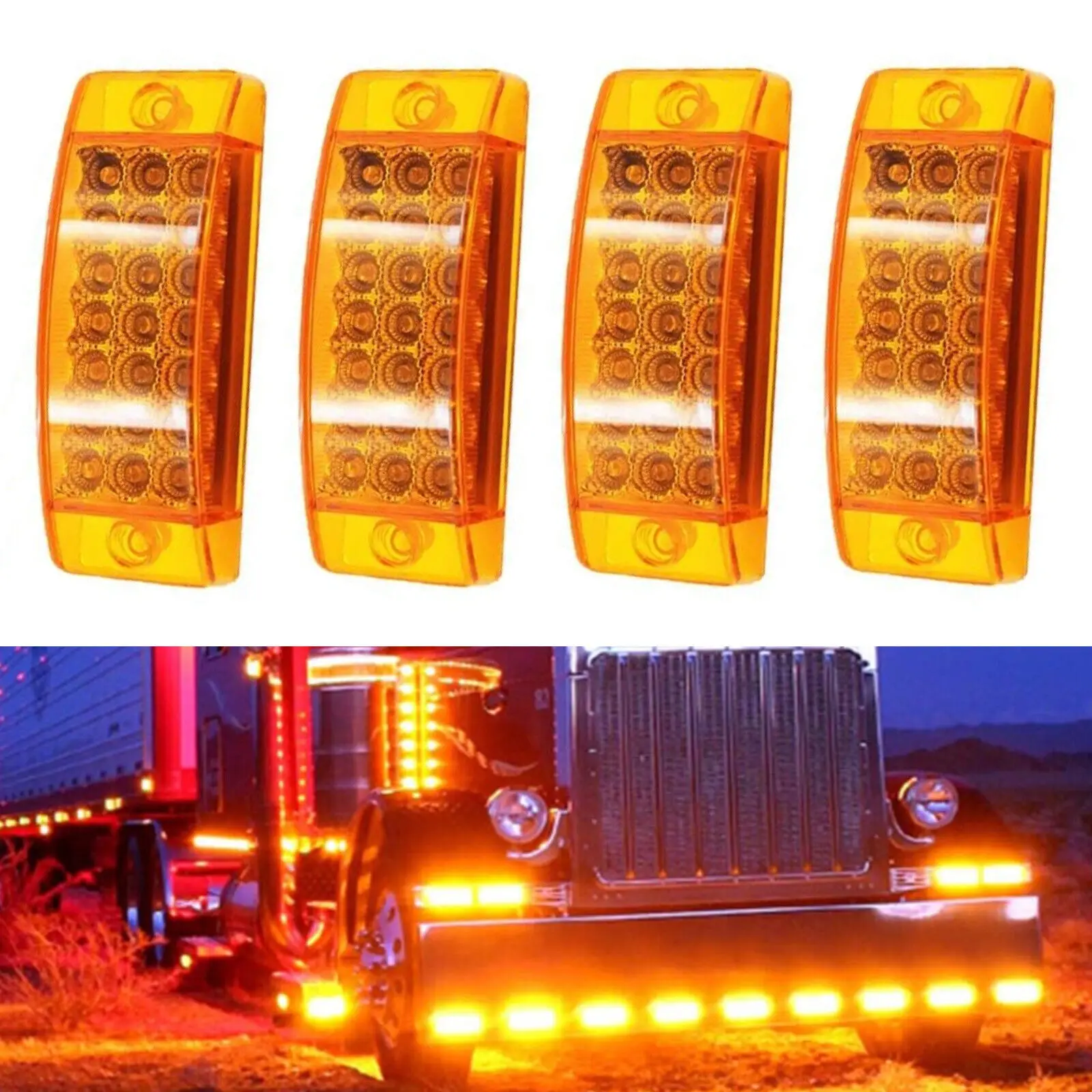 4x Amber 6" 21 LED Side Marker Lights Clearance Turn Signal Lights Trailer Truck
4x Amber 6" 21 LED Side Marker Lights Clearance Turn Signal Lights Trailer Truck