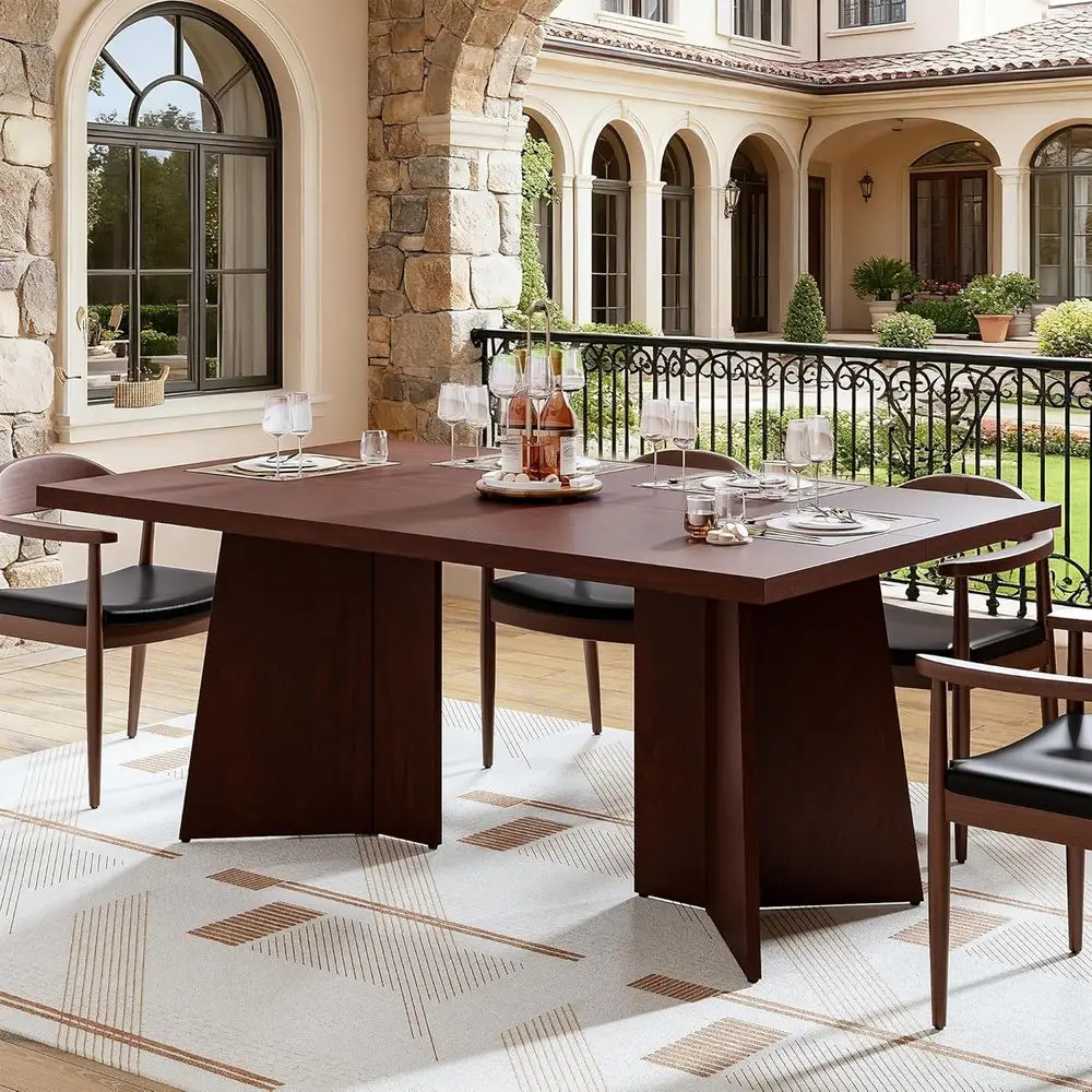 63 Long Kitchen Table with Large Tabletop & Heavy Duty Pedestal Legs, Dining Table for 6-8 People, Suitable for Home, Conference
63 Long Kitchen Table with Large Tabletop & Heavy Duty Pedestal Legs, Dining Table for 6-8 People, Suitable for Home, Conference