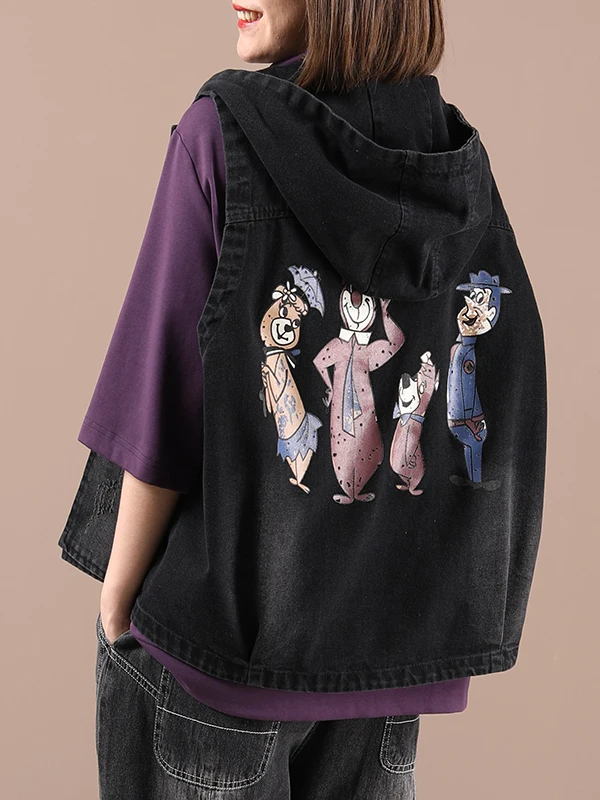 Trendy Women's Denim Vest Autumn 2025 New Design Outerwear Print Hooded Faionable Small Batch Casual Waed Cotton Blend
Trendy Women's Denim Vest Autumn 2025 New Design Outerwear Print Hooded Faionable Small Batch Casual Waed Cotton Blend
