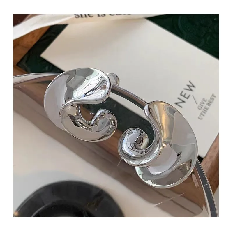 Simple Metal Spiral Twisted Large Glossy Stud Earrings Fashionable Versatile Earrings Light Luxury High Sense Summer Women Earri
Simple Metal Spiral Twisted Large Glossy Stud Earrings Fashionable Versatile Earrings Light Luxury High Sense Summer Women Earri