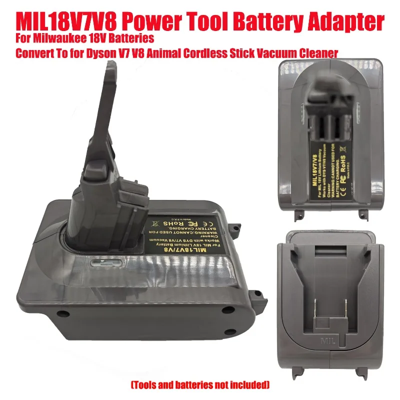 For Milwaukee 18V Batteries Convert To for Dyson V7 V8 Animal Cordless Stick Vacuum Cleaner MIL18V7V8 Power Tool Battery Adapter
For Milwaukee 18V Batteries Convert To for Dyson V7 V8 Animal Cordless Stick Vacuum Cleaner MIL18V7V8 Power Tool Battery Adapter