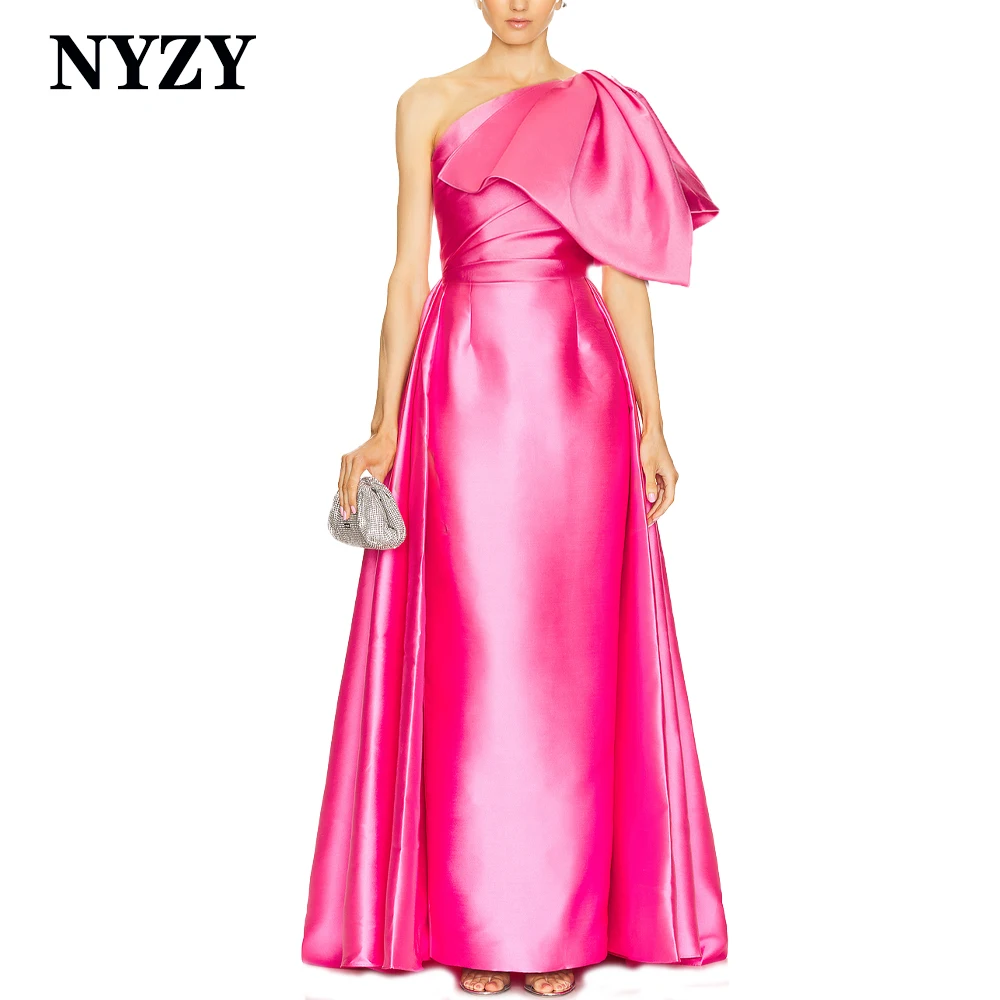NYZY E453 Customized 2025 Satin One Shoulder Big Bow Party Prom Event Formal Gowns Long Evening Dresses Hot Pink
NYZY E453 Customized 2025 Satin One Shoulder Big Bow Party Prom Event Formal Gowns Long Evening Dresses Hot Pink