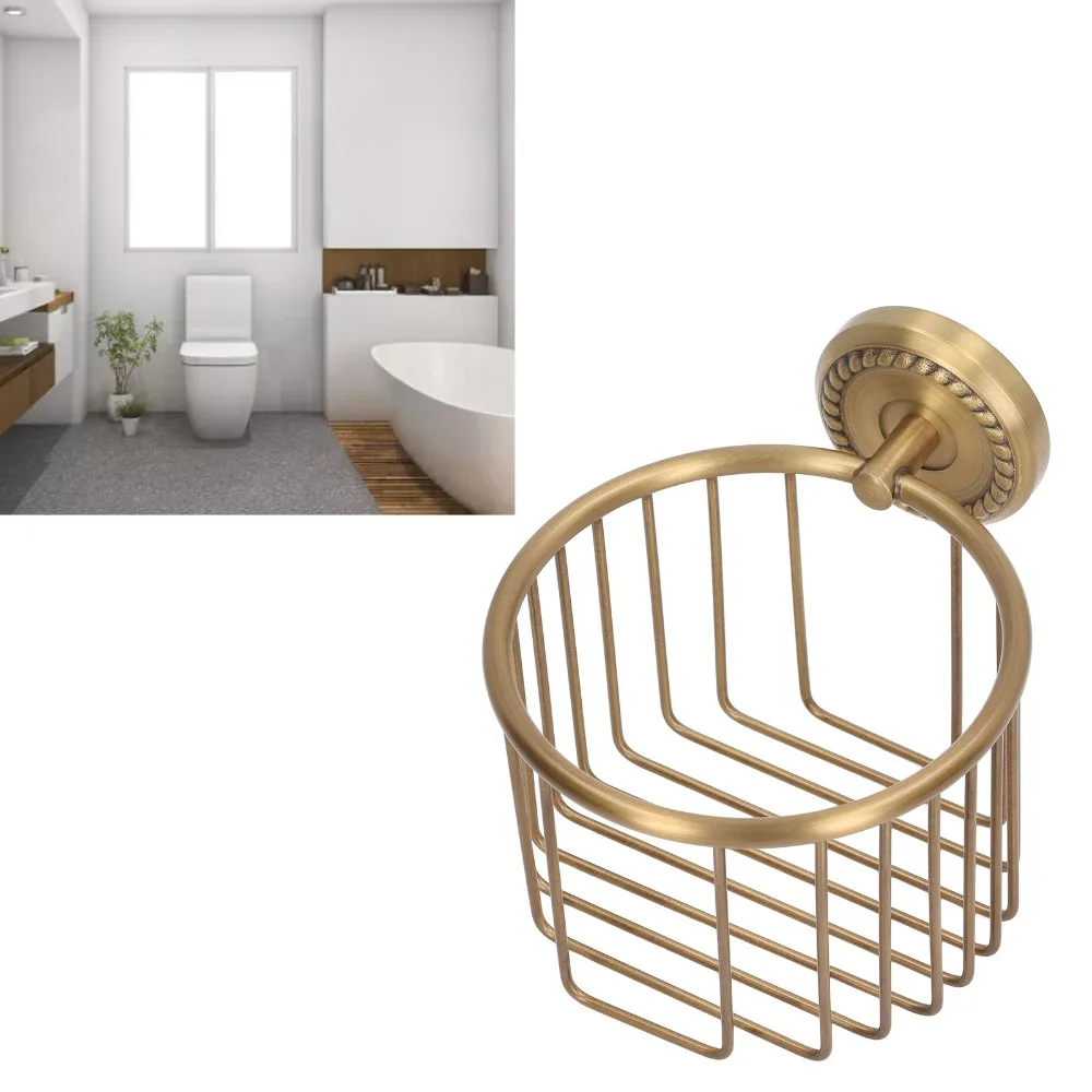 Copper Toilet Paper Holder Hollow Out Rust Proof Tissue Roll Basket Wall Mounted Vintage Tissue Dispenser Bathroom Accessory
Copper Toilet Paper Holder Hollow Out Rust Proof Tissue Roll Basket Wall Mounted Vintage Tissue Dispenser Bathroom Accessory