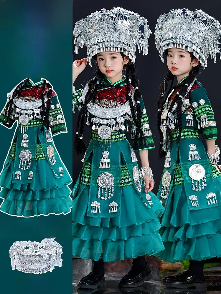 New Ethnic Minority Long Skirt Children's Girls' Clothing Tujia Hanfu Children's Wear Stage Costume Polyester Fiber
New Ethnic Minority Long Skirt Children's Girls' Clothing Tujia Hanfu Children's Wear Stage Costume Polyester Fiber
