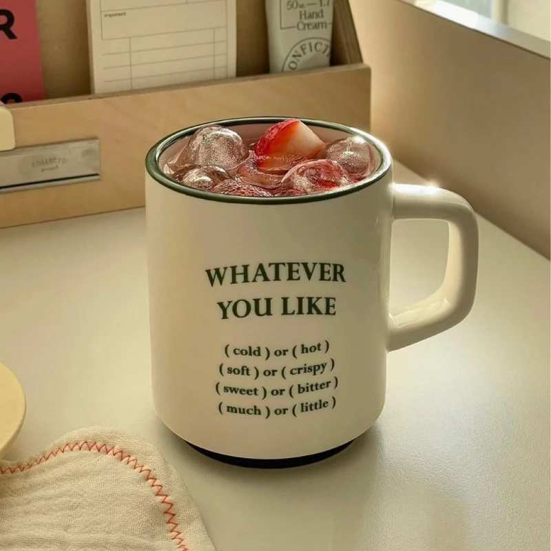 Korean Style Retro Green Lines Mug Personalized Simple Letters Ceramic Coffee Mug Breakfast Cup Tea Cup Drinking Cup
Korean Style Retro Green Lines Mug Personalized Simple Letters Ceramic Coffee Mug Breakfast Cup Tea Cup Drinking Cup
