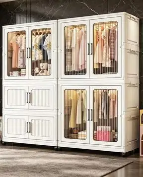 Home high-end wardrobe bedroom clothes hanging storage cabinet foldable plastic storage cabinet simple small wardrobe
Home high-end wardrobe bedroom clothes hanging storage cabinet foldable plastic storage cabinet simple small wardrobe