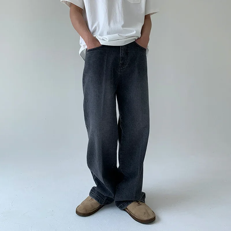 Male Jeans Pants Loose Casual Trendy Straight Wide Leg Denim Trousers Men's Dark Grey Vintage Jeans American Streetwear Clothes
Male Jeans Pants Loose Casual Trendy Straight Wide Leg Denim Trousers Men's Dark Grey Vintage Jeans American Streetwear Clothes
