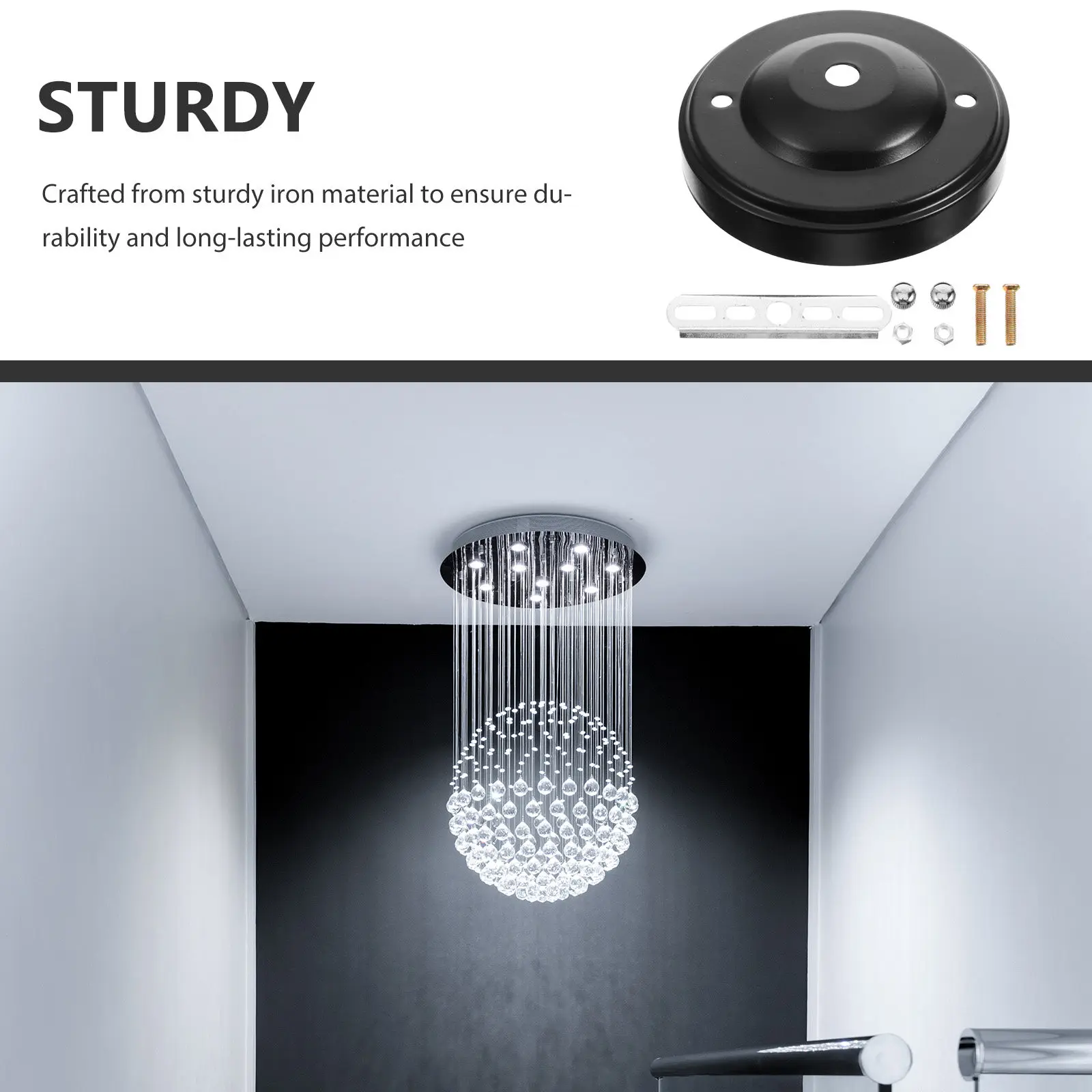 1Set Ceiling Canopy Chandelier Mounting Plate Sturdy Fixture Bracket for Pendant Wall Lamp Cover Plate Accessories
1Set Ceiling Canopy Chandelier Mounting Plate Sturdy Fixture Bracket for Pendant Wall Lamp Cover Plate Accessories