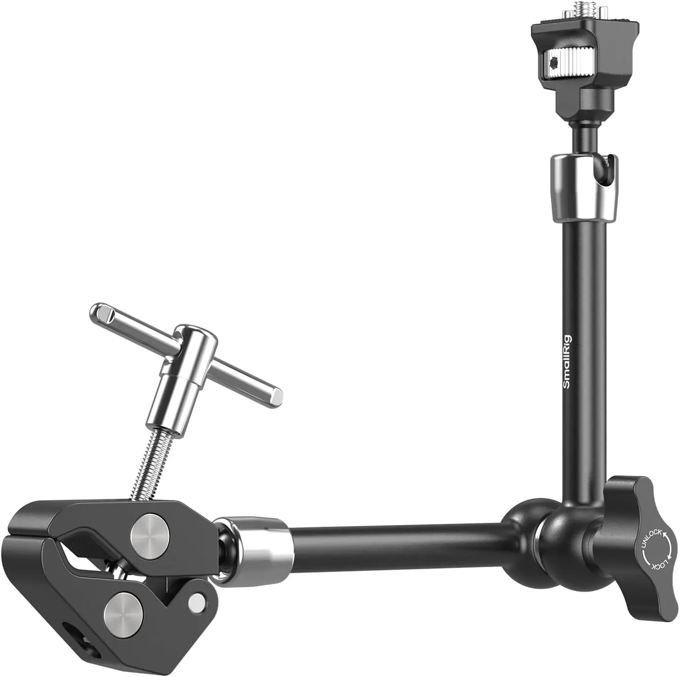 11 Inch Magic Arm with Crab- aped Clamp, Arm with 1/4"-20 Screw and Retractable Pins, for Action Cameras, Monitors, Vid
11 Inch Magic Arm with Crab- aped Clamp, Arm with 1/4"-20 Screw and Retractable Pins, for Action Cameras, Monitors, Vid