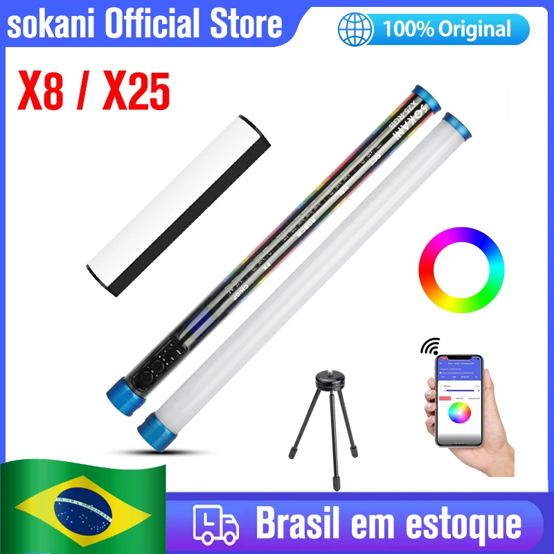 Sokani X8 X25 LED Photography Light Handheld RGB Light Tube Stick Video Soft Lighting Built Battery for TikTok YouTube Studio
Sokani X8 X25 LED Photography Light Handheld RGB Light Tube Stick Video Soft Lighting Built Battery for TikTok YouTube Studio