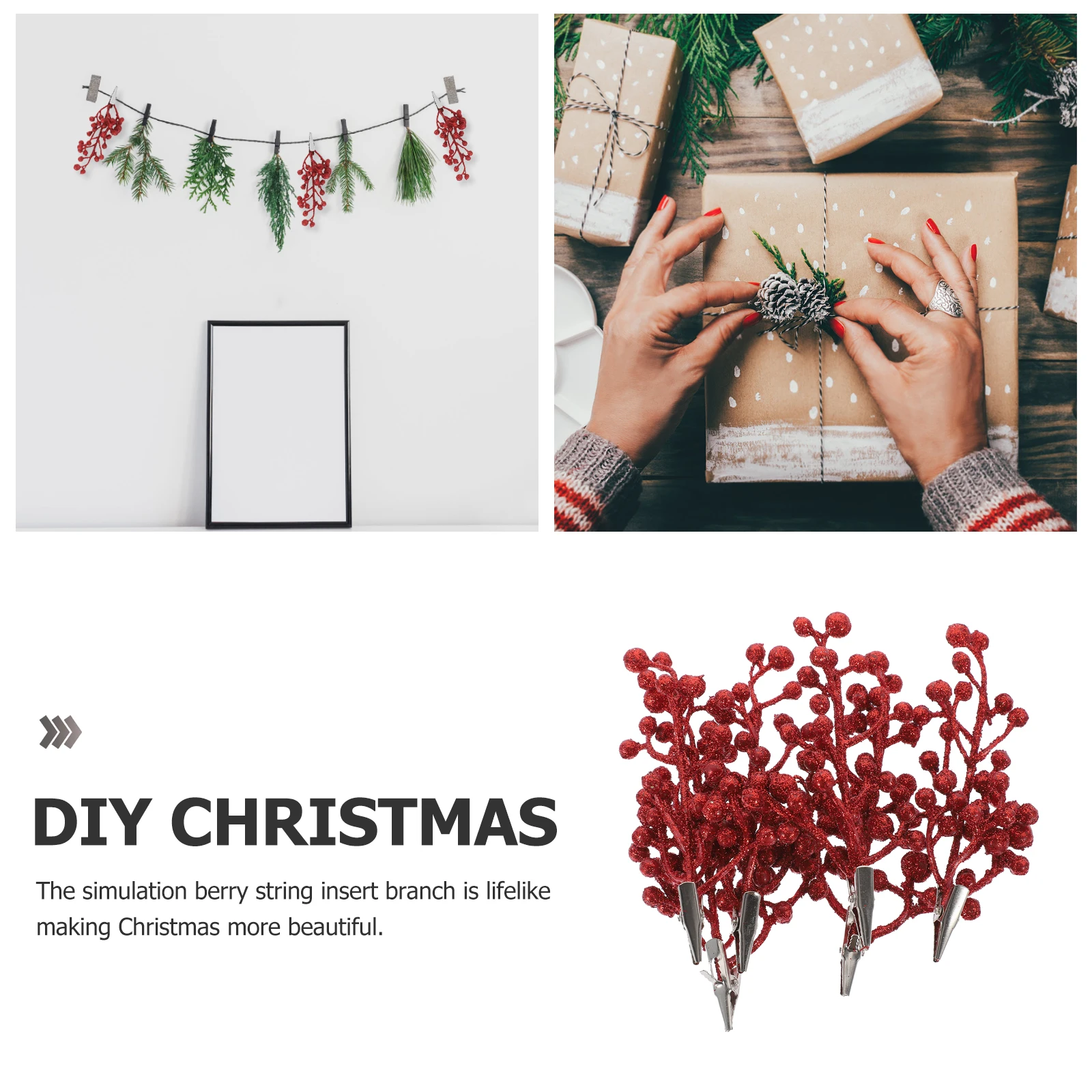 6Pcs Christmas Tree Decoration Artificial Berry Stems Safe Material Xmas Picks DIY Holiday Festive Crafts Wedding Photo
6Pcs Christmas Tree Decoration Artificial Berry Stems Safe Material Xmas Picks DIY Holiday Festive Crafts Wedding Photo