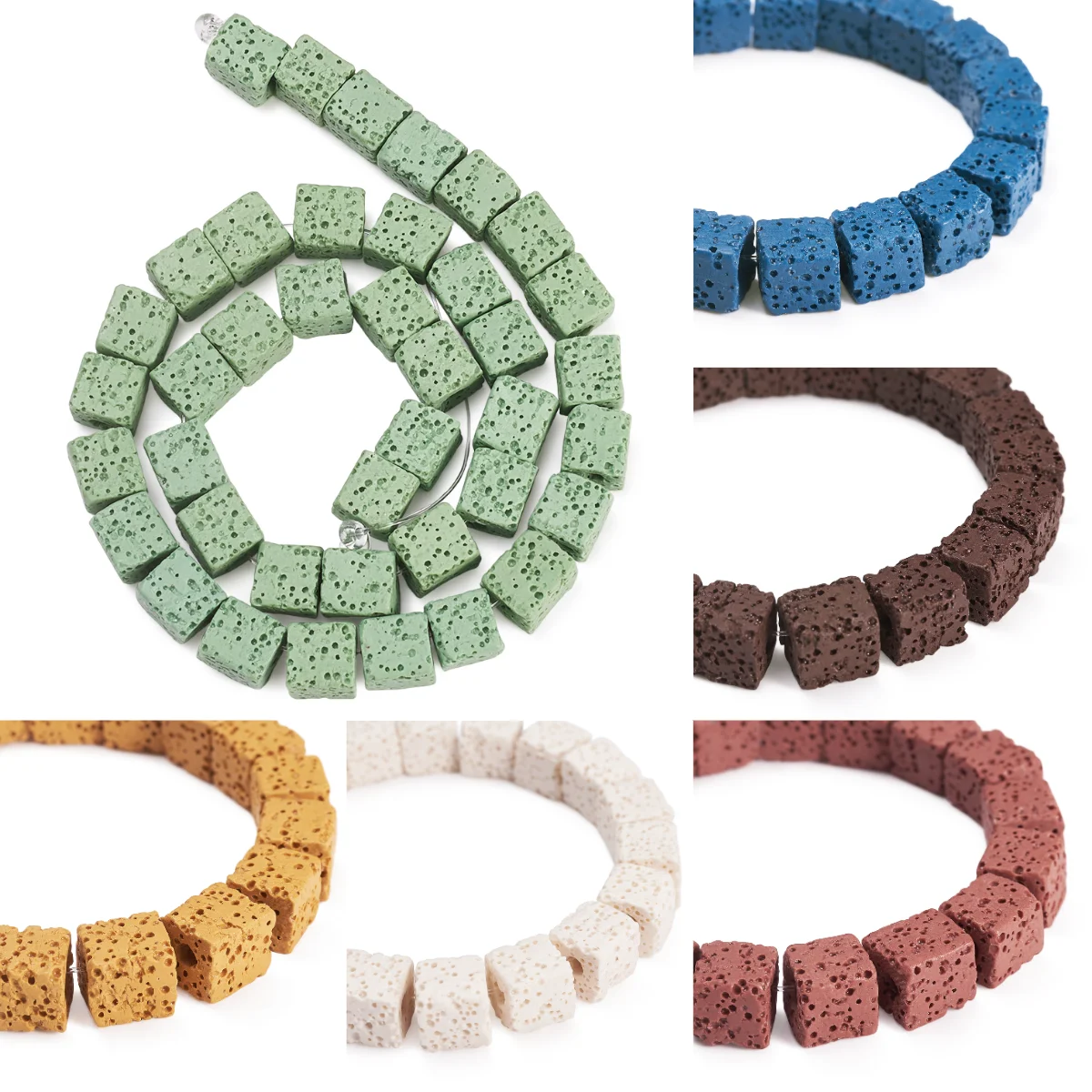 45pcs/strand Synthetic Cube Lava Rock Bead Strands Lava Stone Beads For DIY Necklace Bracelet Jewelry Making Accessories 8x8x8mm
45pcs/strand Synthetic Cube Lava Rock Bead Strands Lava Stone Beads For DIY Necklace Bracelet Jewelry Making Accessories 8x8x8mm