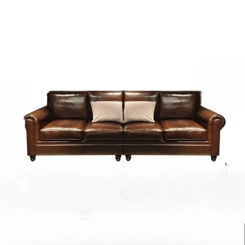 Leather sofa first layer cowhide straight row small apartment combination living room sofa
Leather sofa first layer cowhide straight row small apartment combination living room sofa