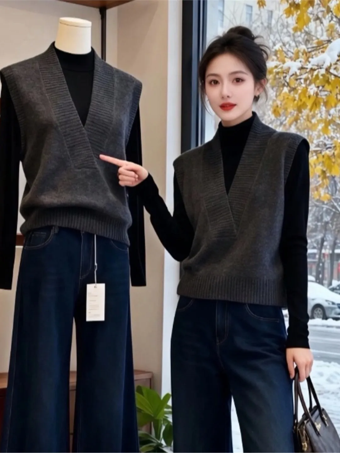 Loose V-Neck Knitted Sweater Vest Casual Style Layering Top Spring Autumn Outerwear Comfortable Soft Medium Thickness
Loose V-Neck Knitted Sweater Vest Casual Style Layering Top Spring Autumn Outerwear Comfortable Soft Medium Thickness