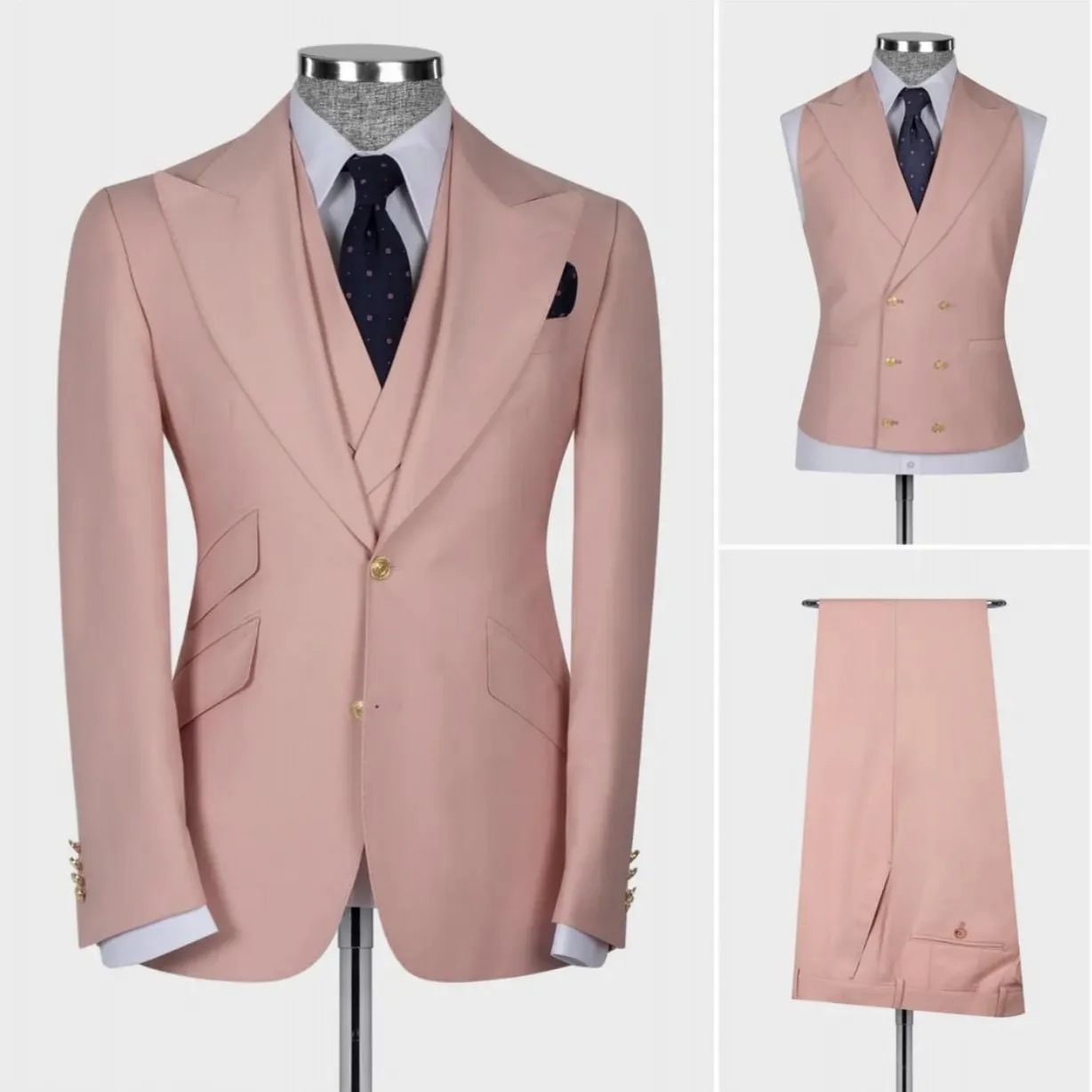 Pink Wedding Tuxedos Men's Suits for Groom Wear 3 Piece Coat Set Jacket Vest with Pants Male Business Attire Holiday Outfits
Pink Wedding Tuxedos Men's Suits for Groom Wear 3 Piece Coat Set Jacket Vest with Pants Male Business Attire Holiday Outfits