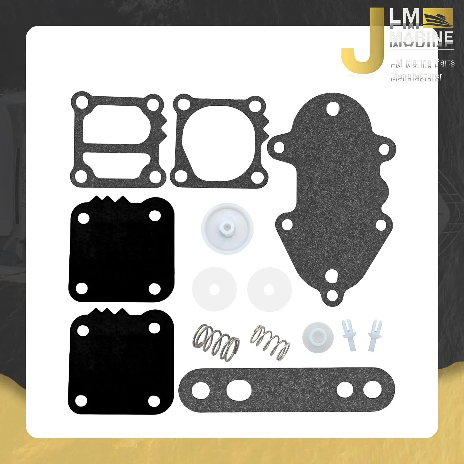 857005A1 Fuel Pump Diaphragm Kit for Mercury Mariner and For Force 30-275 HP Outboard Engines Check Valve 21-43990A10 18-7817
857005A1 Fuel Pump Diaphragm Kit for Mercury Mariner and For Force 30-275 HP Outboard Engines Check Valve 21-43990A10 18-7817