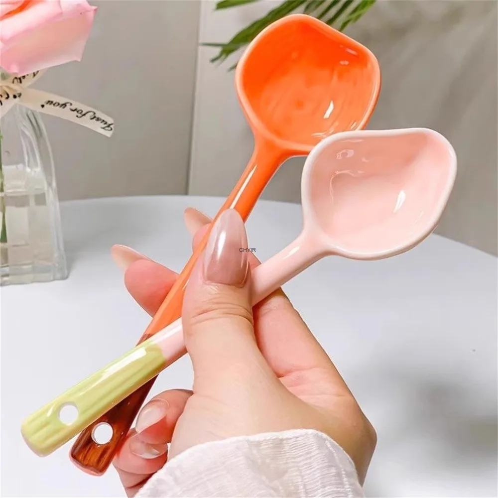 Ceramic Spoon INS Cute Small Soup Spoon Eating Spoon High Appearance Long Handle Spoon Kitchen Tablewear
Ceramic Spoon INS Cute Small Soup Spoon Eating Spoon High Appearance Long Handle Spoon Kitchen Tablewear