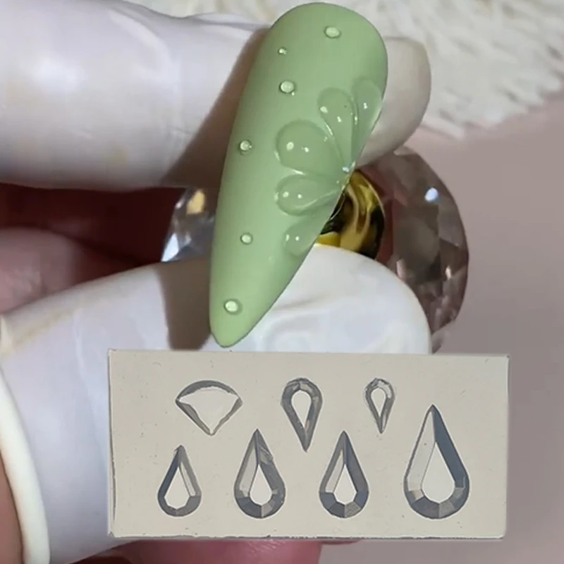 1PC Transparent Water Droplets Nail Art Silicone Molds 4*2CM Carving Template DIY 3D Resin Mold Handmade Nail Decora Accessory%
1PC Transparent Water Droplets Nail Art Silicone Molds 4*2CM Carving Template DIY 3D Resin Mold Handmade Nail Decora Accessory%