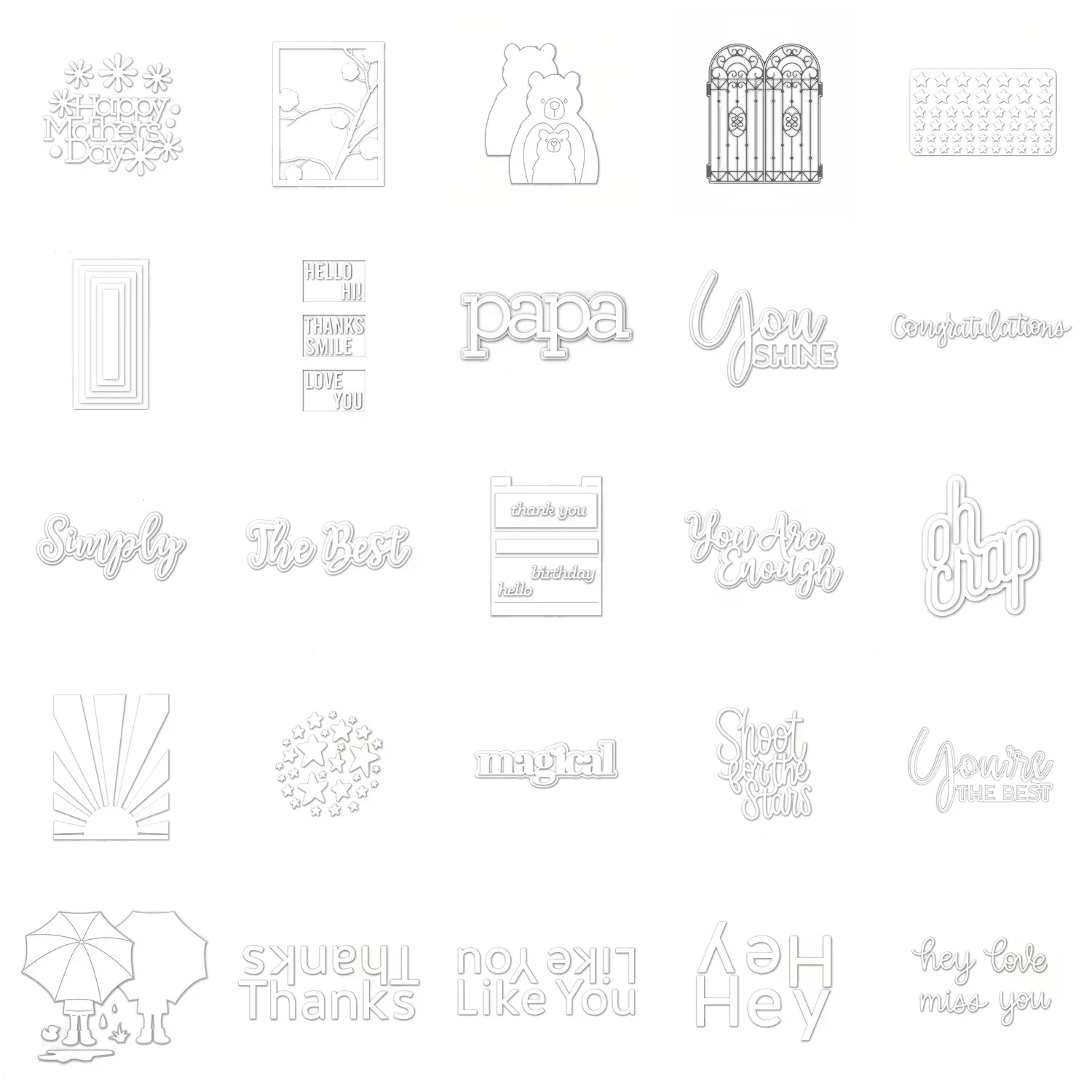 Father's Day Sentiments Words Best Thanks Happy Birthday Cutting Dies for Scrapbooking Paper Making Frame Craft Card
Father's Day Sentiments Words Best Thanks Happy Birthday Cutting Dies for Scrapbooking Paper Making Frame Craft Card