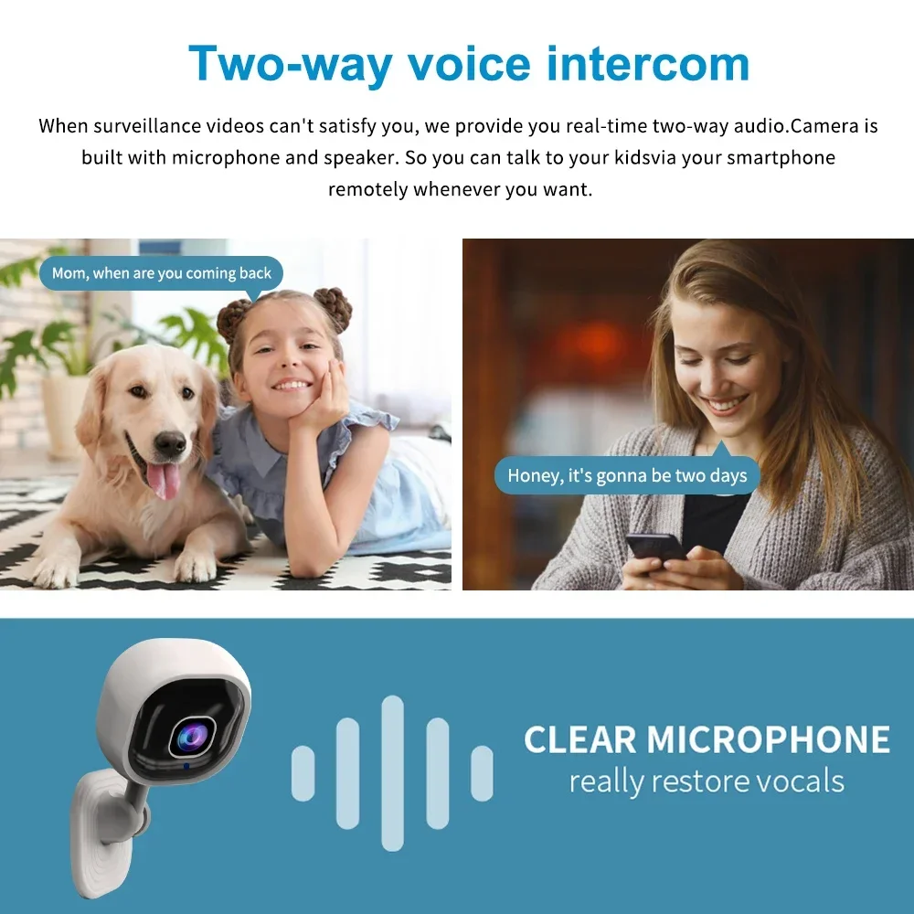 Smart Security Camera Security Two-way Audio 1080P Wireless Cameras for Home Outdoor Motion Detection Night Vision
Smart Security Camera Security Two-way Audio 1080P Wireless Cameras for Home Outdoor Motion Detection Night Vision