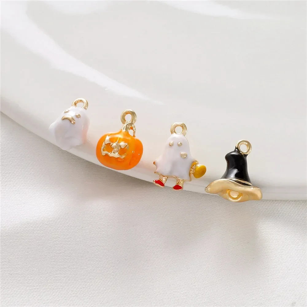 14K Gold-wrapped Halloween Wizard Hat Ghost Pumpkin Head Pendant DIY Earrings Bracelet Christmas Piao Piao Accessories
14K Gold-wrapped Halloween Wizard Hat Ghost Pumpkin Head Pendant DIY Earrings Bracelet Christmas Piao Piao Accessories