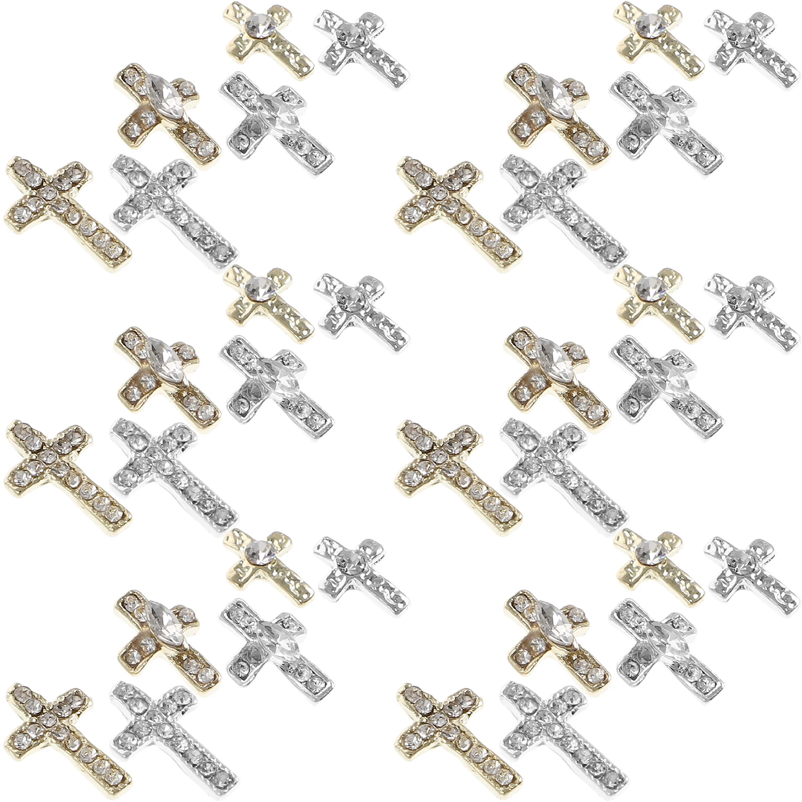60pcs Alloy Cross Nail Charms Zinc Rhinestones Compact Well Made Easy Decorate Nails Exquisite Craftsmanship Details Perfect
60pcs Alloy Cross Nail Charms Zinc Rhinestones Compact Well Made Easy Decorate Nails Exquisite Craftsmanship Details Perfect