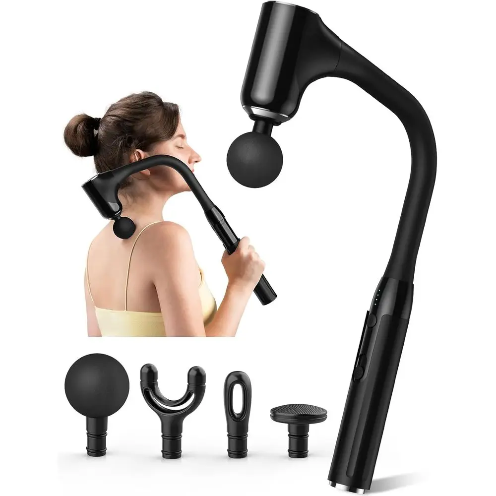 Deep Tissue Massage Gun with Extended Handle, 12mm Percussion, Adjustable Speeds, 4 Replaceable Heads for Back, Leg, Shoulder Re
Deep Tissue Massage Gun with Extended Handle, 12mm Percussion, Adjustable Speeds, 4 Replaceable Heads for Back, Leg, Shoulder Re