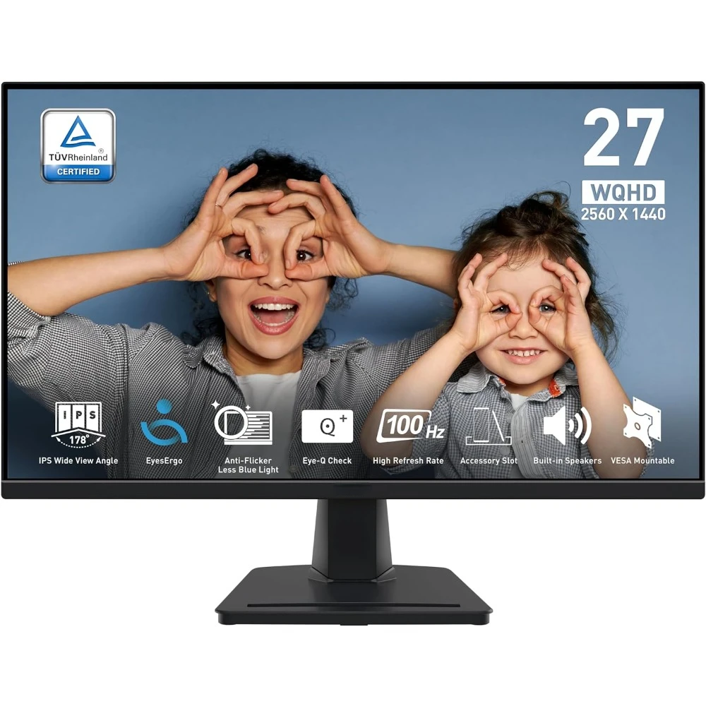 Офисный монитор WQHD PRO MP275Q, 27 дюймов, IPS-панель, 100 Гц, безвредный для глаз экран, Встроенные динамики, наклонная регулировка
Офисный монитор WQHD PRO MP275Q, 27 дюймов, IPS-панель, 100 Гц, безвредный для глаз экран, Встроенные динамики, наклонная регулировка