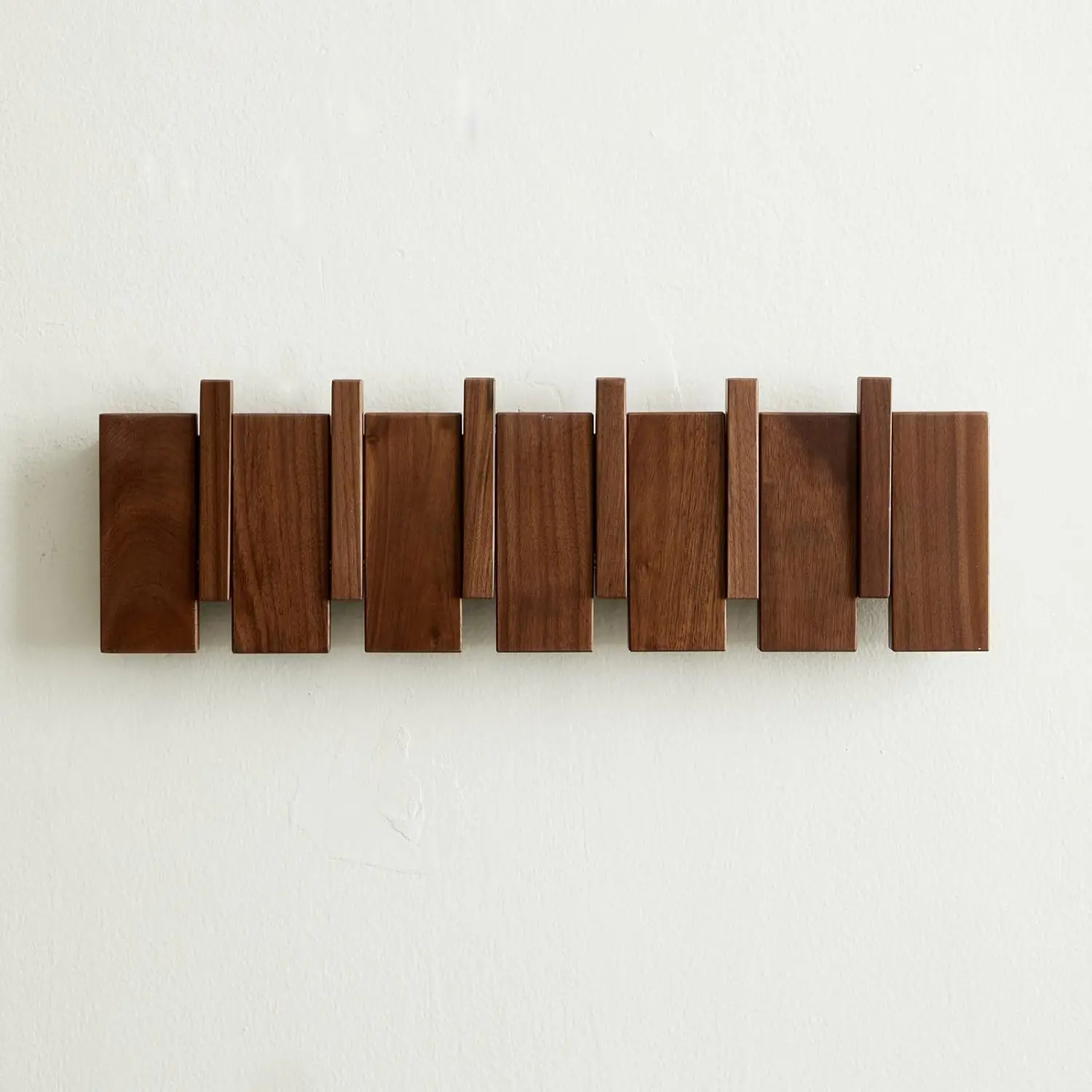 Walnut Wood Coat Rack Wall Mount with 6 Flip-Down Hooks for Coats, Keys, Hats, Towels, Bags - Space-Saving & Stylish Design
Walnut Wood Coat Rack Wall Mount with 6 Flip-Down Hooks for Coats, Keys, Hats, Towels, Bags - Space-Saving & Stylish Design