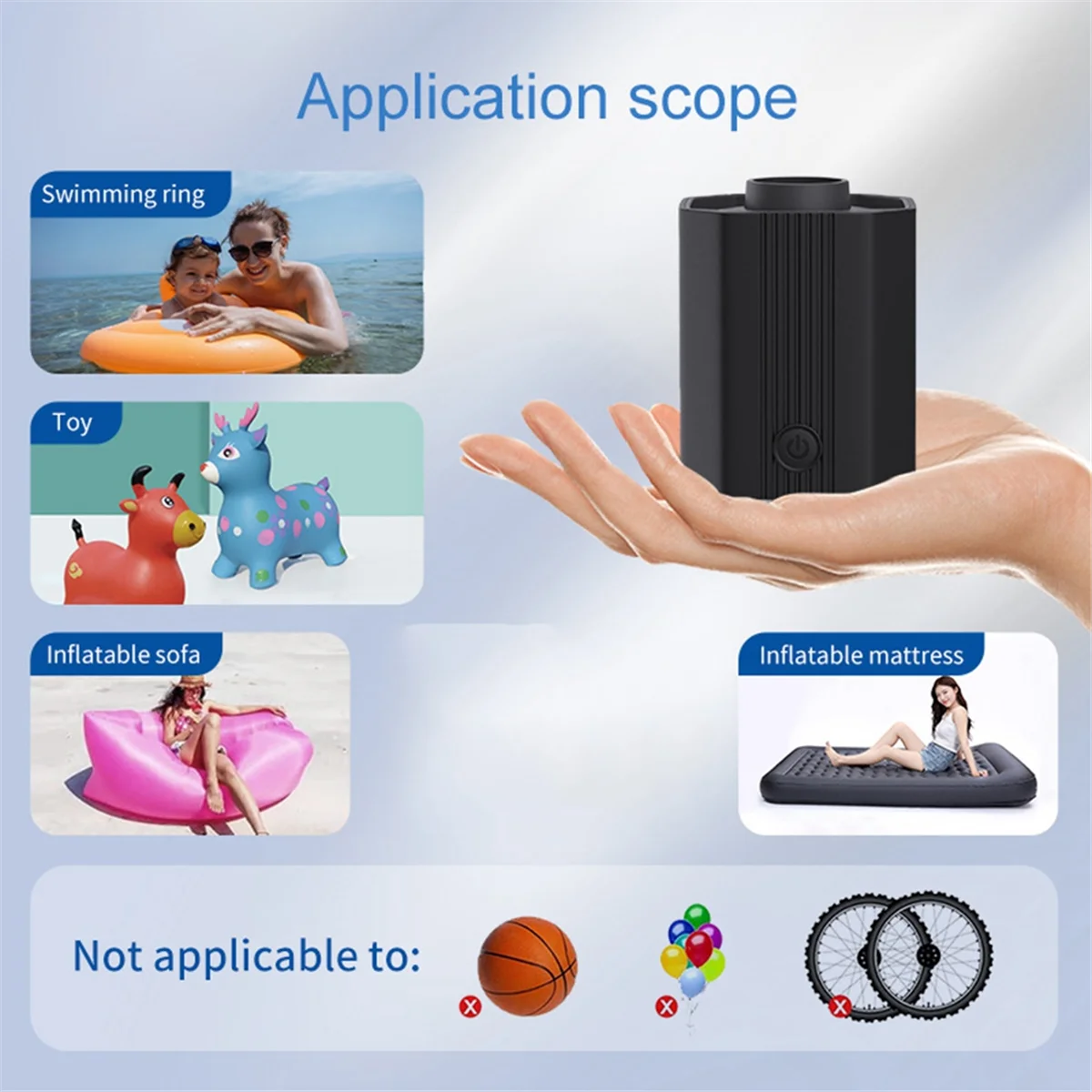 A50P-Mini Air Pump, Small Travel Air Pump with Camping Light and Suction, for Camping Mat Vacuum Storage Bag
A50P-Mini Air Pump, Small Travel Air Pump with Camping Light and Suction, for Camping Mat Vacuum Storage Bag