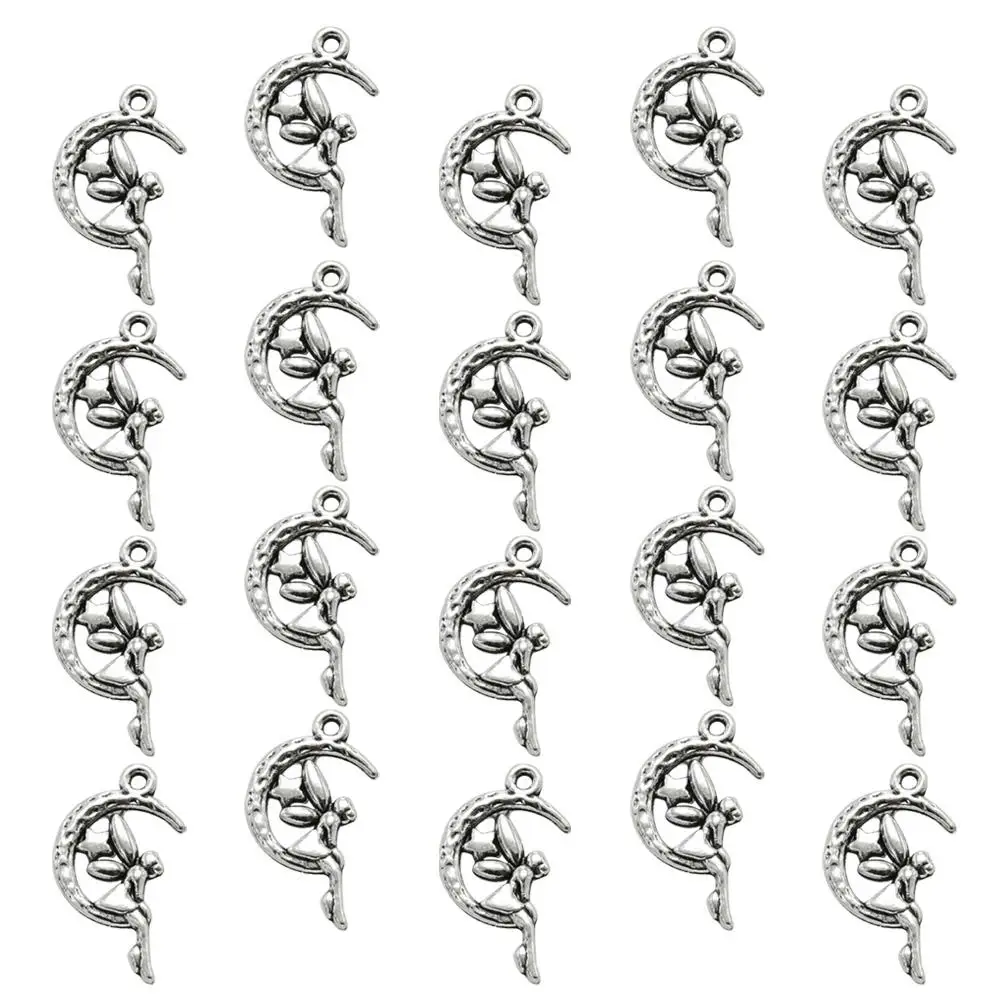 20 Pcs Alloy Pendant Charms Diy Charm Pendant Set Retro Moon Angel DIY Jewelry Making Crafts Silver Color Accessories
20 Pcs Alloy Pendant Charms Diy Charm Pendant Set Retro Moon Angel DIY Jewelry Making Crafts Silver Color Accessories