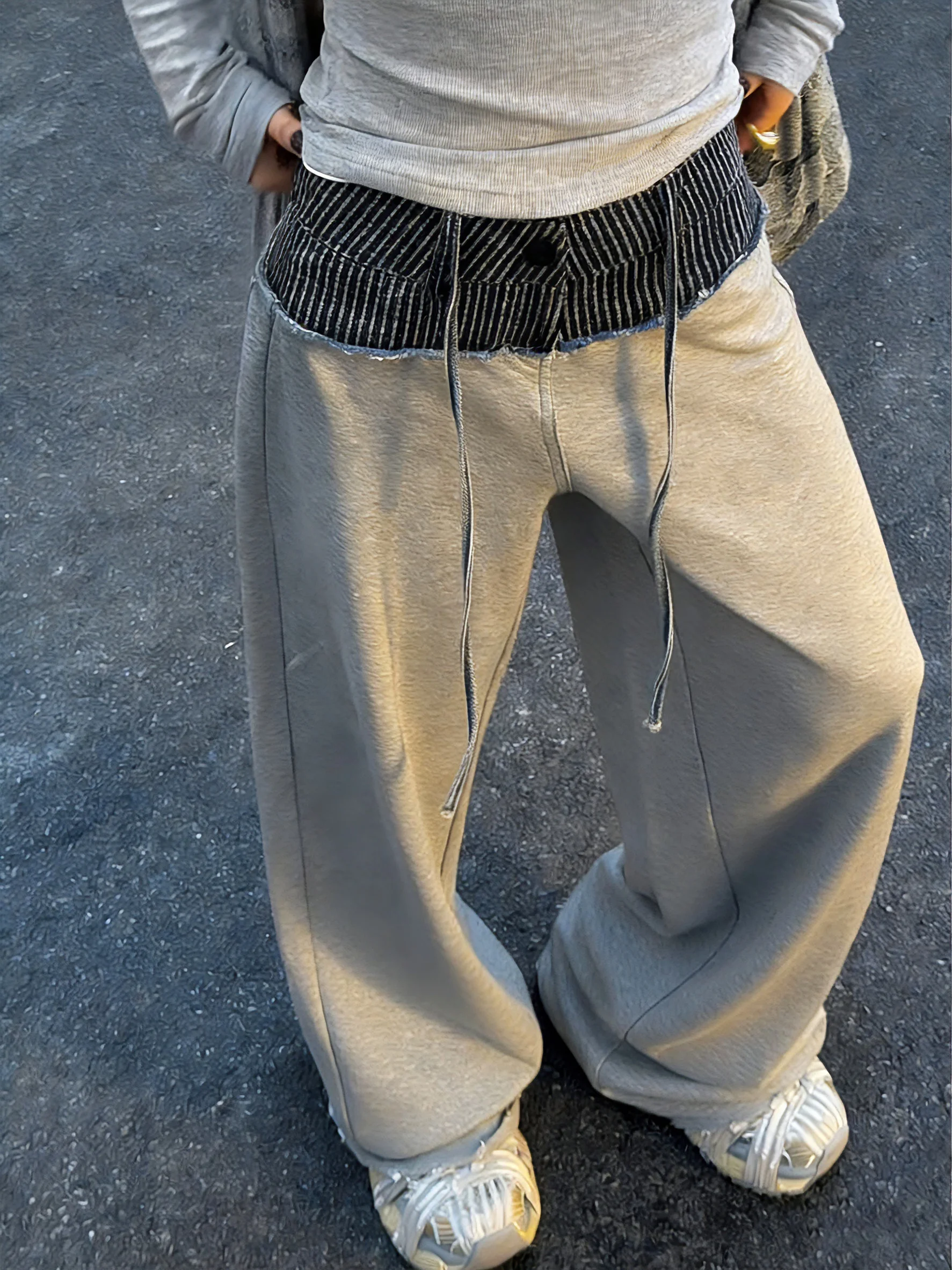 Американские ретро-брюки в клетку с завязками, прямые, повседневные, женские, весенне-осенние, свободные, утягивающие, широкие брюки
Американские ретро-брюки в клетку с завязками, прямые, повседневные, женские, весенне-осенние, свободные, утягивающие, широкие брюки