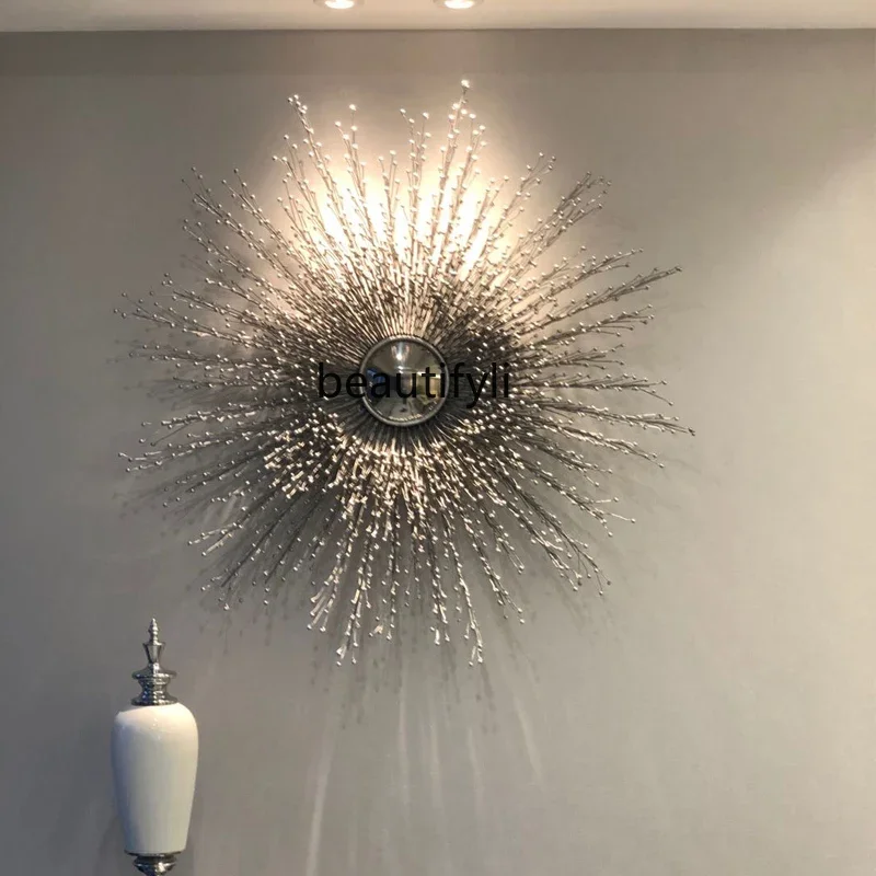 Light luxury decoration wall pendant metal wall decoration sofa background wall decoration wrought iron mirror
Light luxury decoration wall pendant metal wall decoration sofa background wall decoration wrought iron mirror