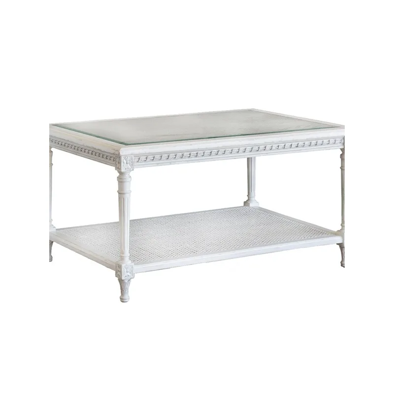 Retro solid wood coffee table American rural small apartment carved tea table Nordic rattan simple high-end coffee table
Retro solid wood coffee table American rural small apartment carved tea table Nordic rattan simple high-end coffee table