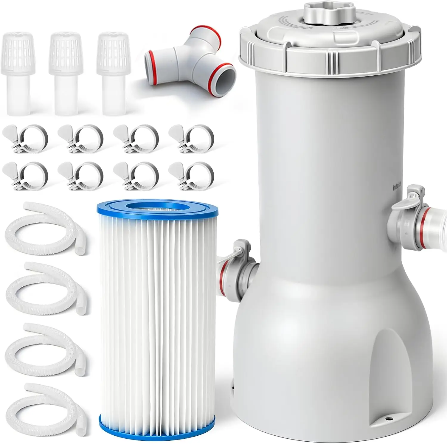 Pool Pump and Filter Above Ground, 1000 Gallon Swimming Filter Cartridge Pumps, Electric Pools Water
Pool Pump and Filter Above Ground, 1000 Gallon Swimming Filter Cartridge Pumps, Electric Pools Water